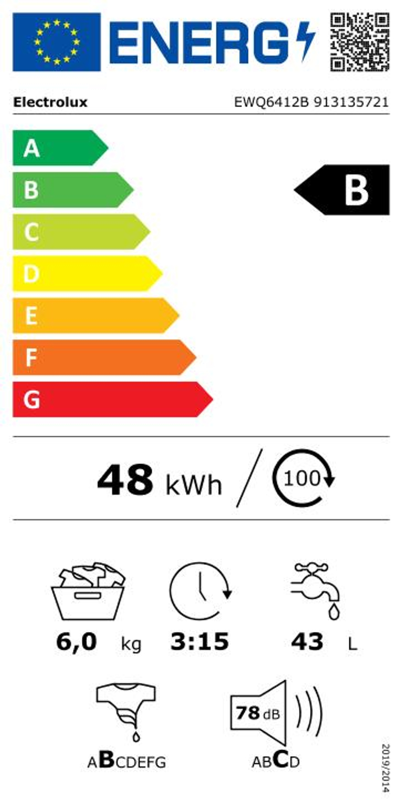 Étiquette énergie - classe B