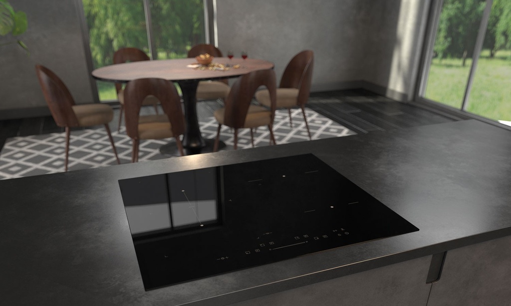 Induction FRECAN H-Connect 604 Slider 4 zones Noir - vue 1