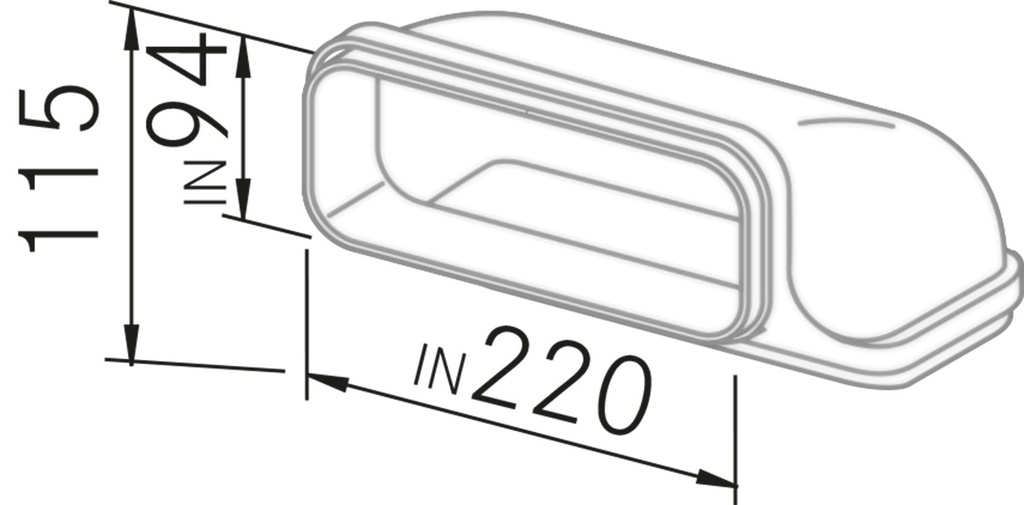 Accessoire FRECAN IT - Coude vertical Plat 90º - vue 1