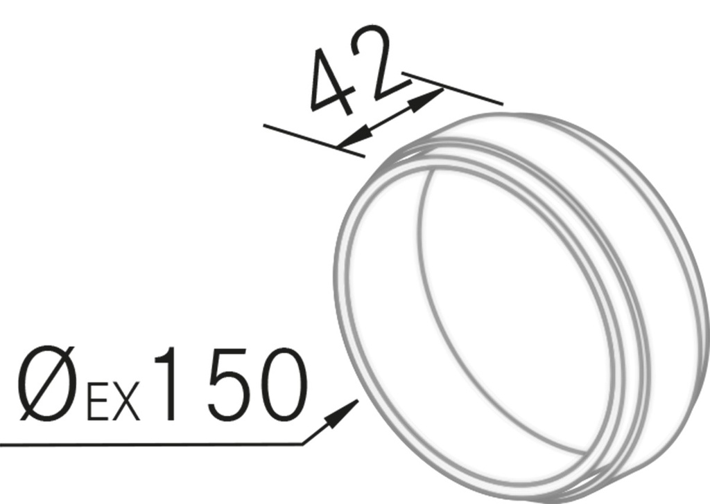 Accessoire FRECAN IT - Connecteur pour Conduit Rond Ø150 - vue 1