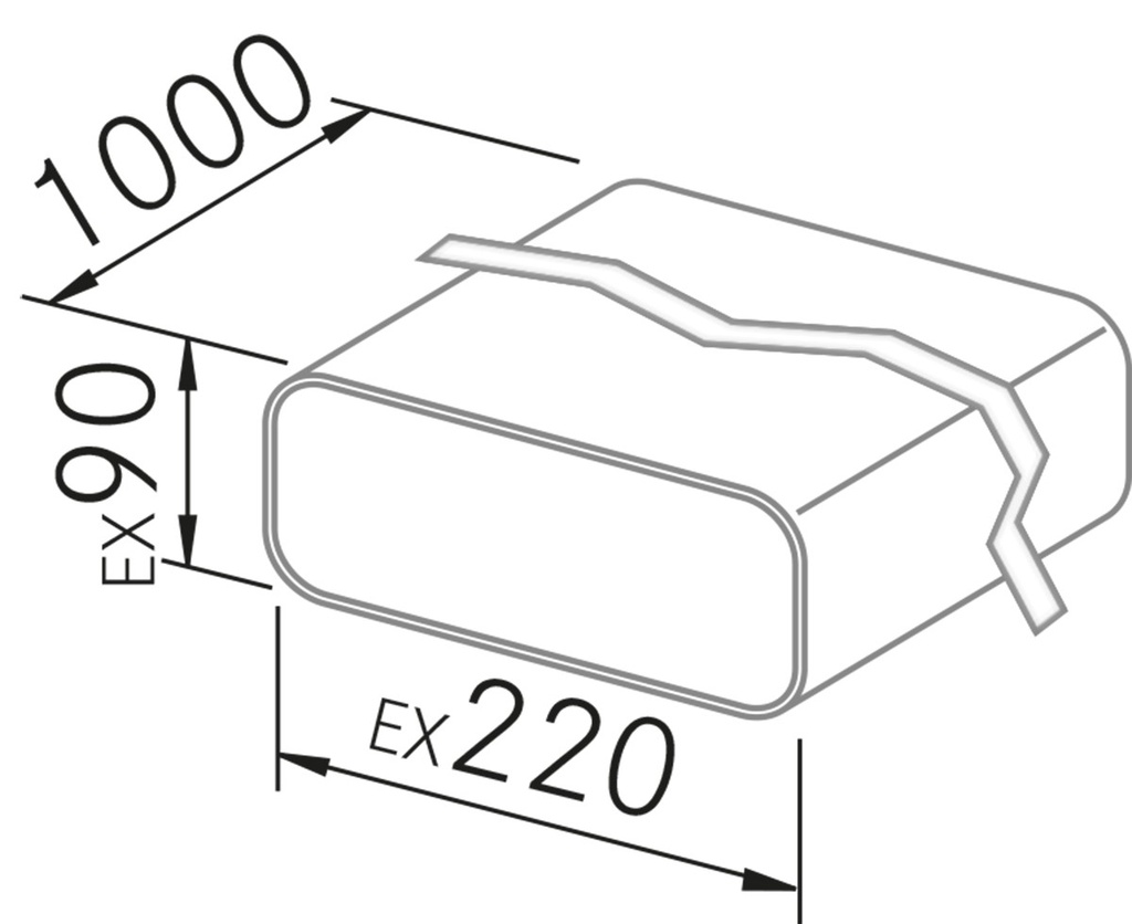 Accessoire FRECAN IT - Conduit Plat 1 mètre - vue 1