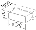 Accessoire FRECAN IT - Conduit Plat 1 mètre - vue 1