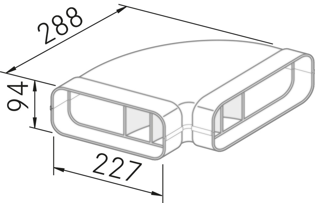 Accessoire FRECAN Coude Horizontal 90º Plat - vue 1