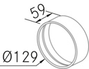 Accessoire FRECAN Connecteur pour Conduit Rond Ø125 - vue 1