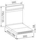 Accessoire FRECAN Caisson-R Plat (H5) 590X446/786X700/1105 "90404" - vue 2