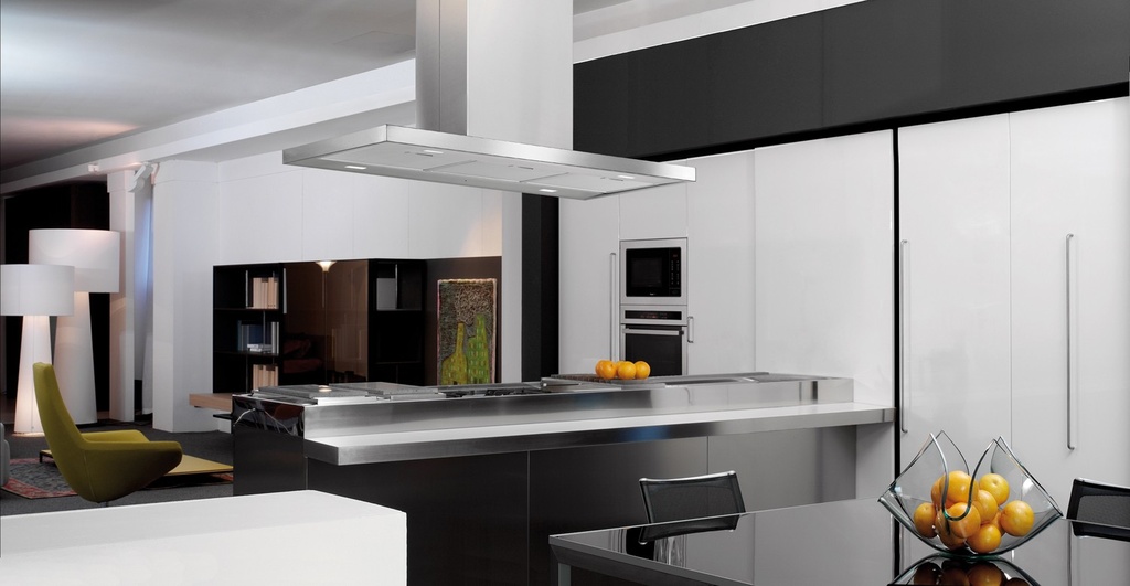 Hotte îlot FRECAN Q-Fine îlot - 900 - VF700 - A.Inox - vue 1