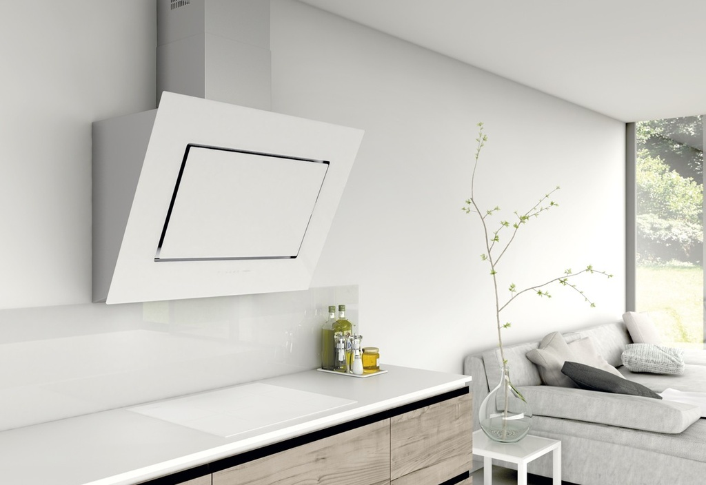 Hotte Murale inclinée FRECAN Quasar - 900 - Sans Moteur - Blanc - vue 3
