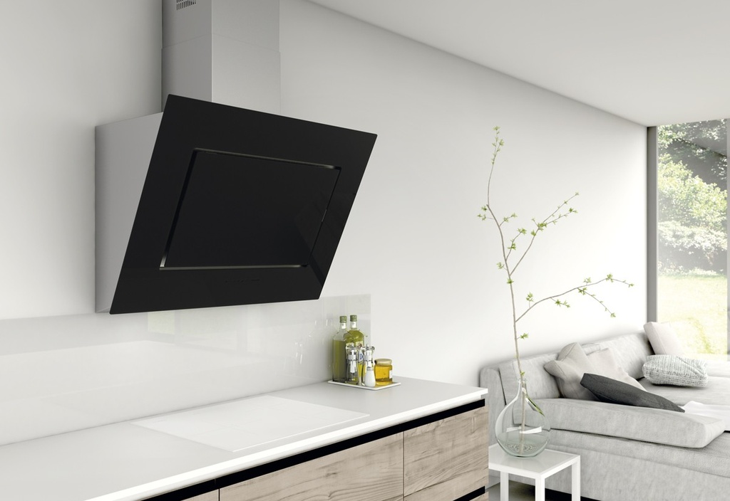 Hotte Murale inclinée FRECAN Quasar - 900 - 1100GP - Noir - vue 3