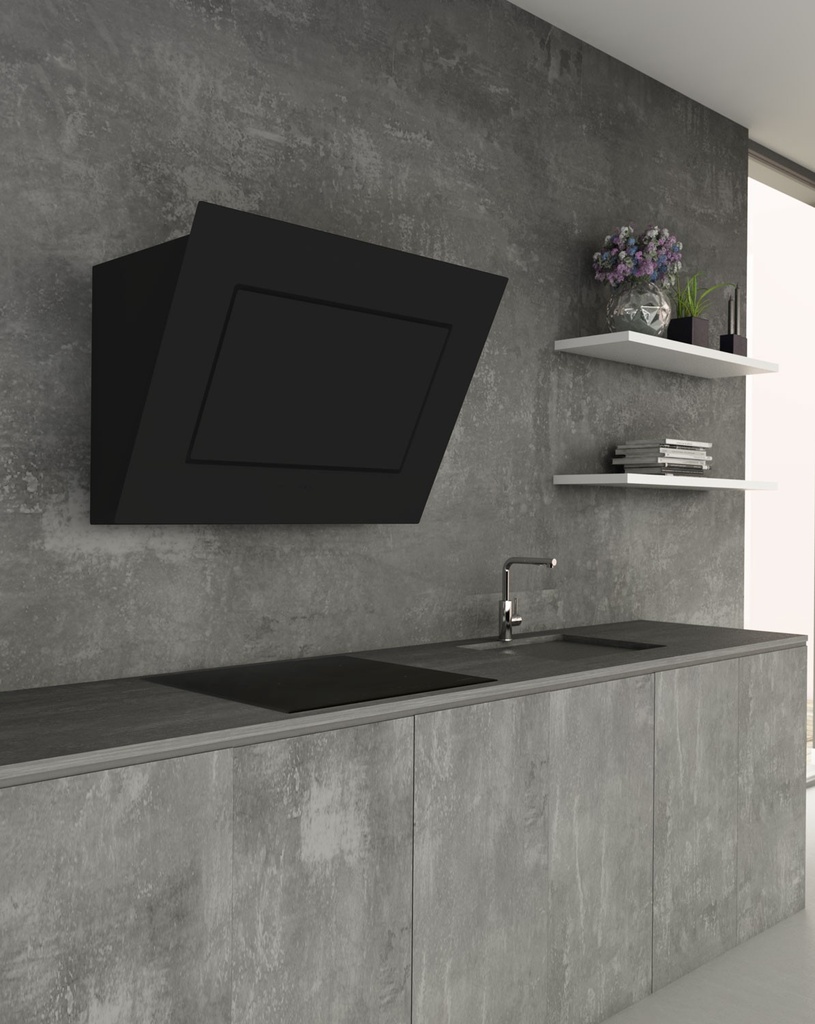 Hotte Murale inclinée FRECAN Quasar R - 900 - VF700 - Noir - vue 5