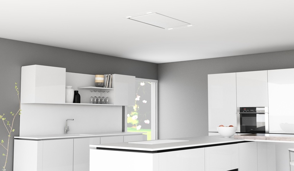 Hotte Plafonnière FRECAN TR9 Slim - 1000 - B1000 - Blanc - vue 4