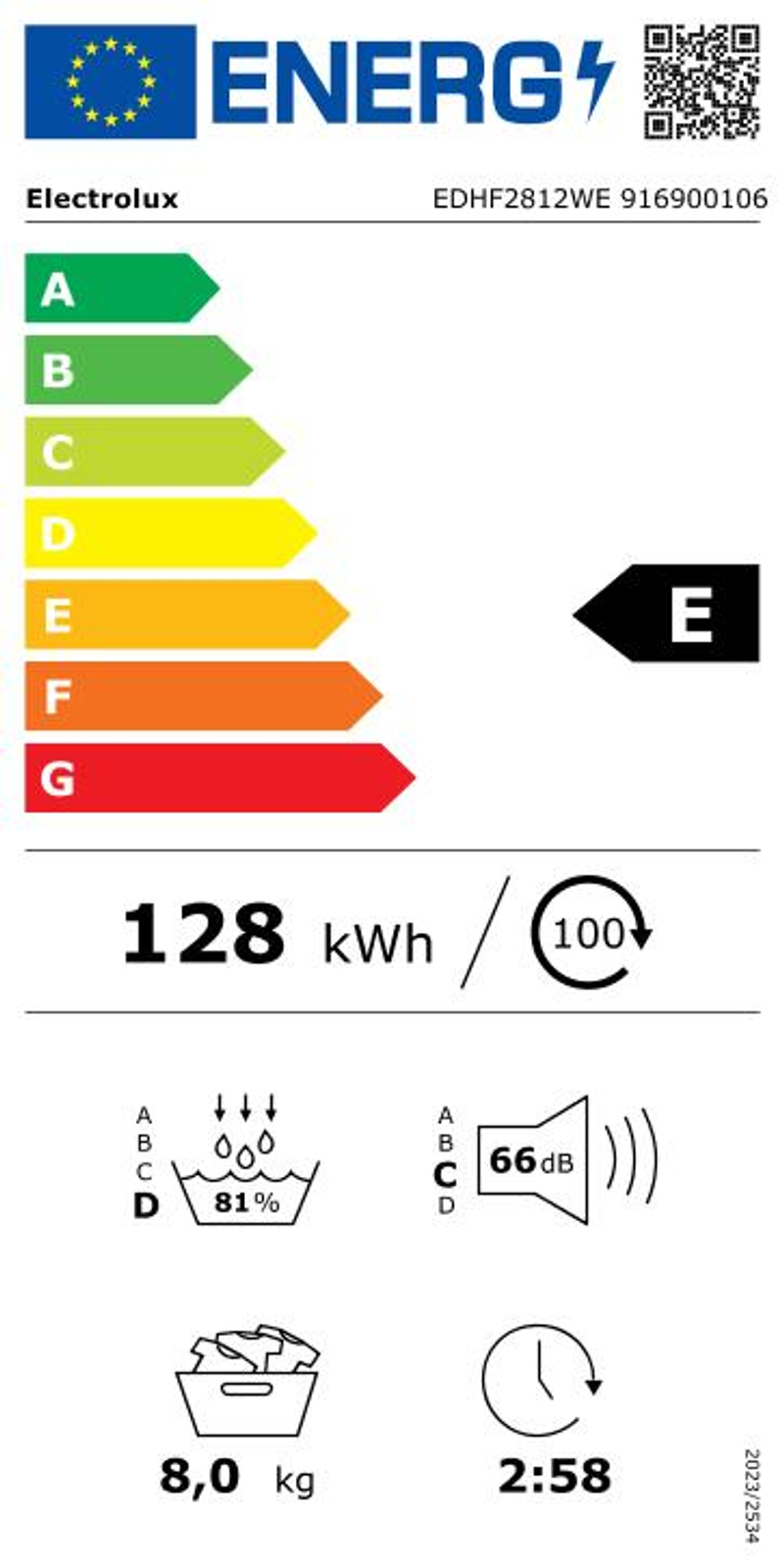Étiquette énergie - classe E