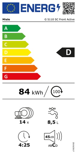 Étiquette énergie - classe D