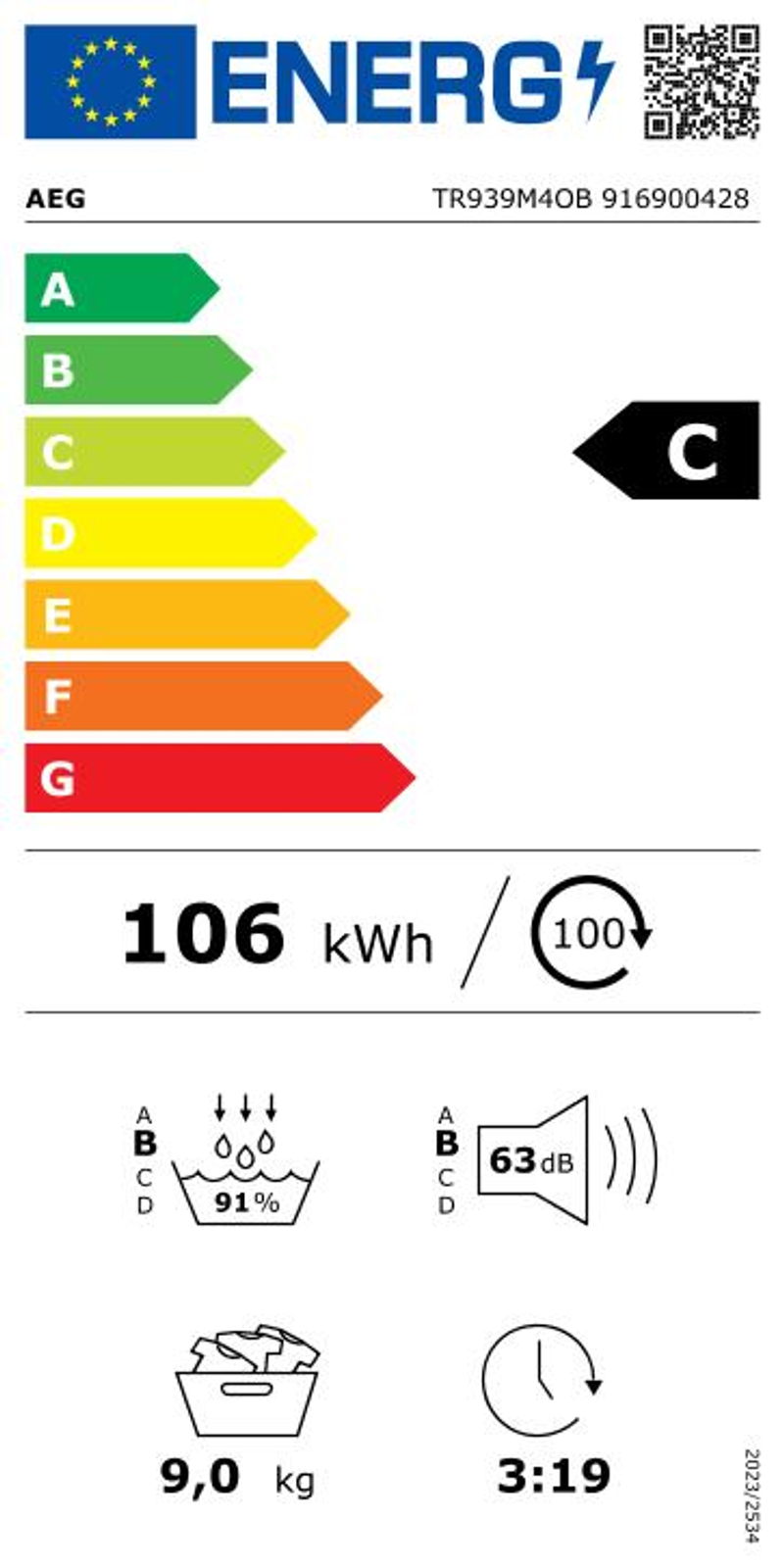 Étiquette énergie - classe C