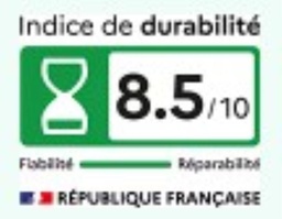 Indice de durabilité 8,5/10