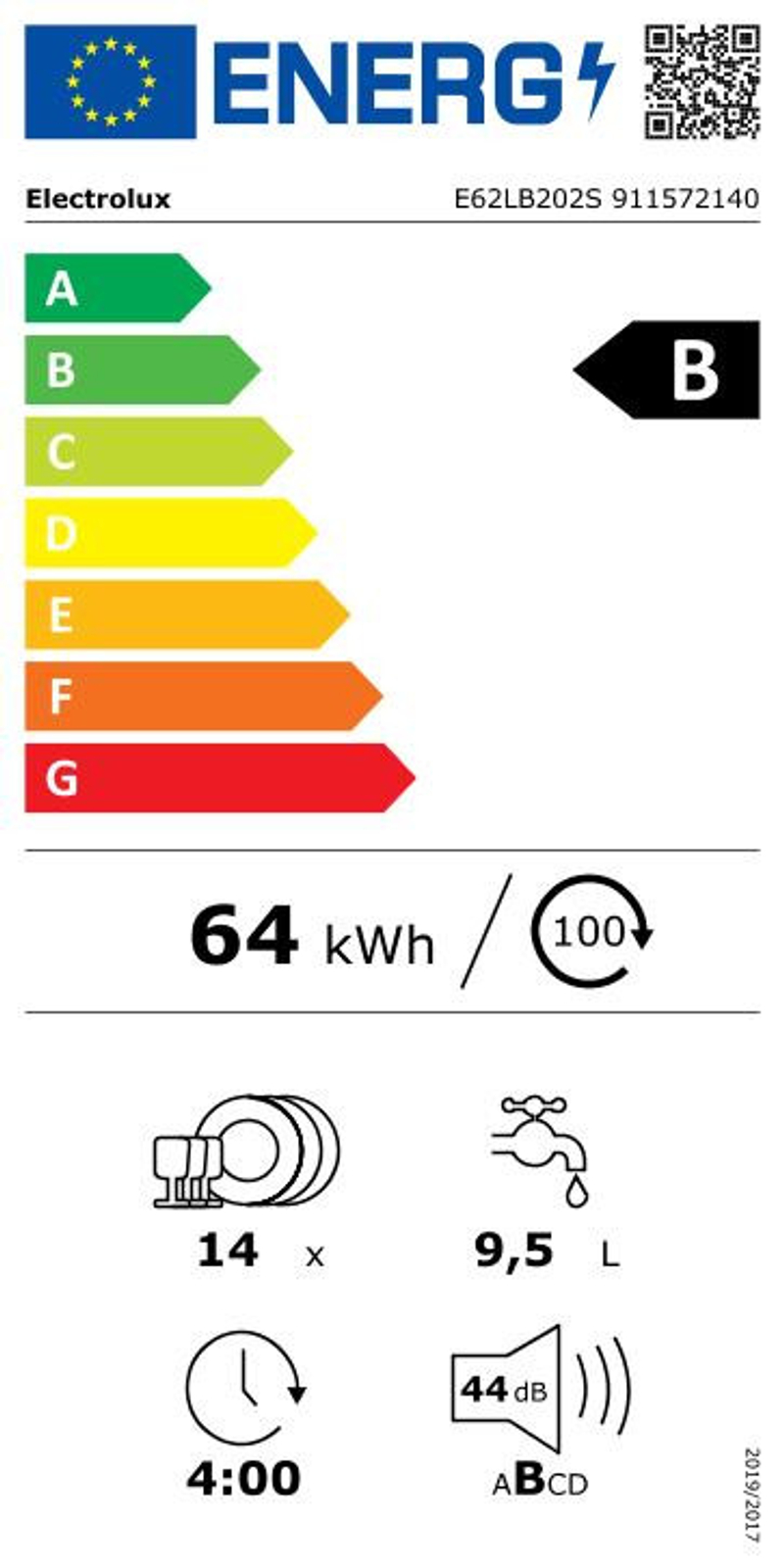 Étiquette énergie - classe B