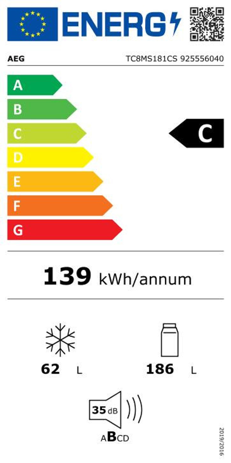 Étiquette énergie - classe C