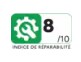 Indice de réparabilité 8/10