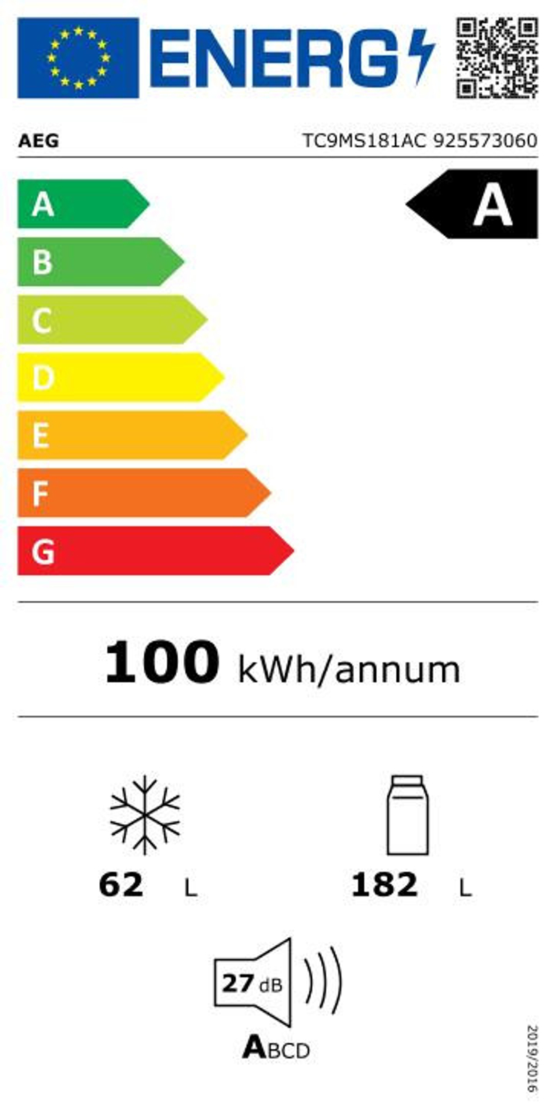 Étiquette énergie - classe A