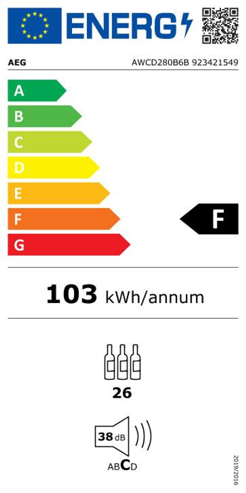 Étiquette énergie - classe F