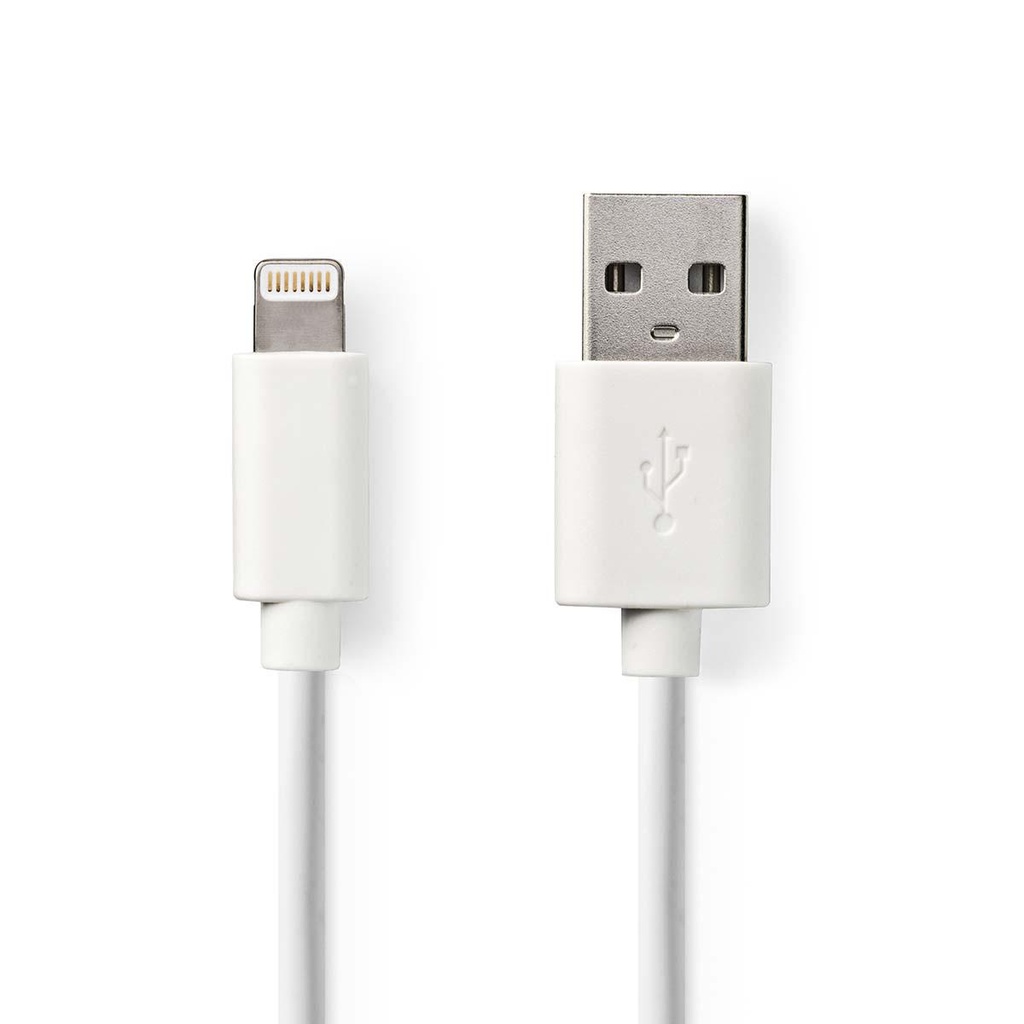 Lightning Câble | USB 2.0 | Apple Lightning à 8 broches | USB-A Mâle | 480 Mbps | Plaqué n NEDIS