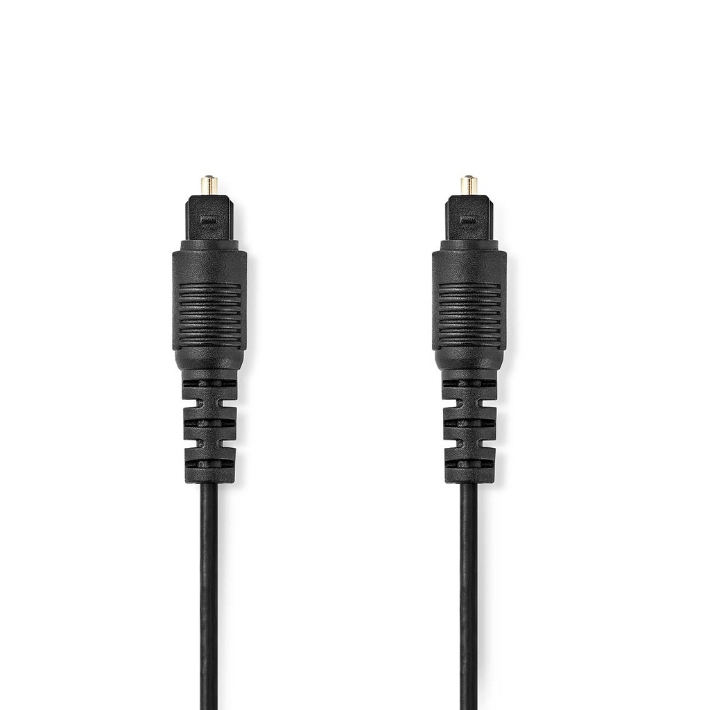 Câble audio optique | TosLink Male | TosLink Male | 10.0 m | Rond | PVC | Noir | Label
