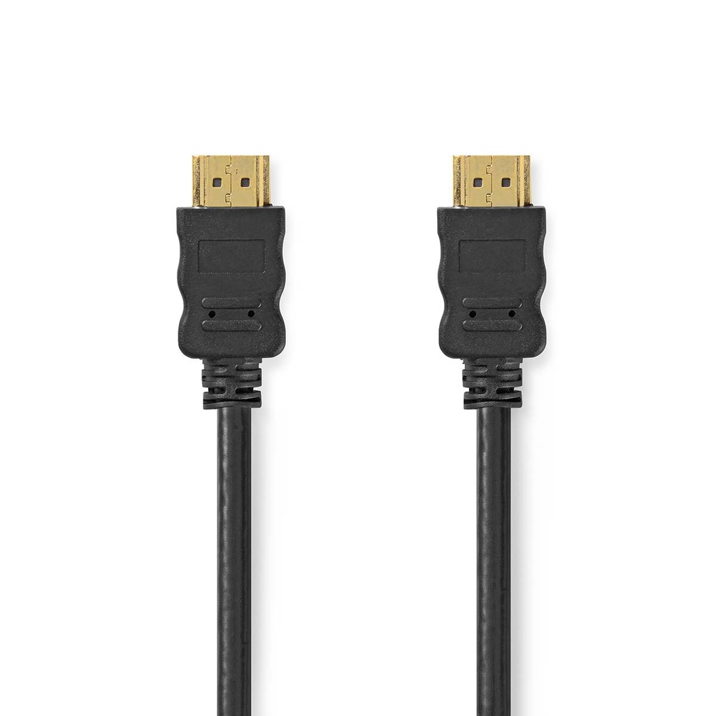 Câble HDMI Haute Vitesse avec ethernet | HDMI™ Connecteur | HDMI™ Connecteur | 4K@60Hz | ARC | 18 Gbps | 5.00 m | Rond | PVC | Noir | Label