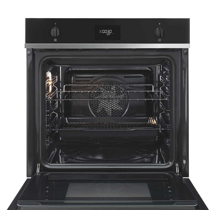 Four pyrolyse Smeg SFP6401TB, 70 L, 3000 W, noir, cuisson par convection, porte froide, écran LCD