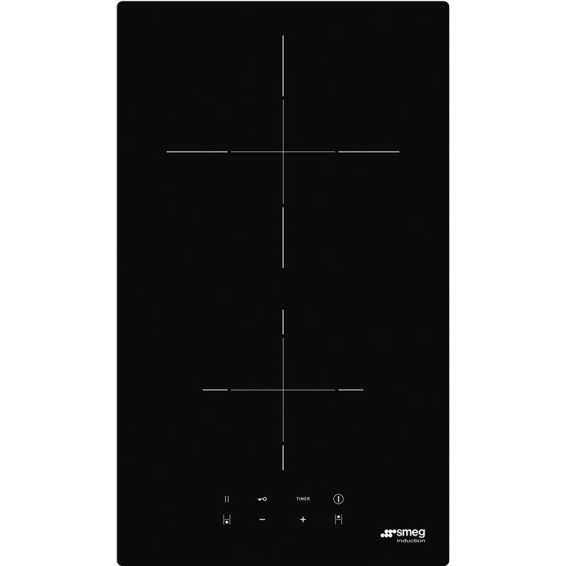 Domino de cuisson Smeg SI2321D, induction 2 foyers, 30 cm, commandes tactiles, 9 niveaux de puissance