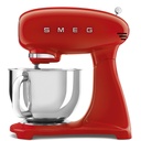 Robot pâtissier Smeg SMF03RDEU rouge, 800 W, bol inox 4,8 L, 10 vitesses, rotation planétaire