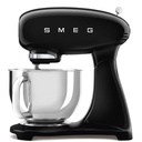 Robot pâtissier Smeg SMF05BLEU, 1000 W, bol inox de 4,8 L, 10 vitesses, corps en aluminium noir