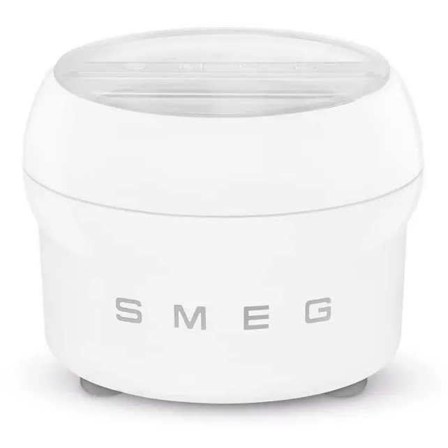 Sorbetière Smeg SMIC01 pour Robot sur socle, capacité 1,1 L, cuve inox, base antidérapante en silicone