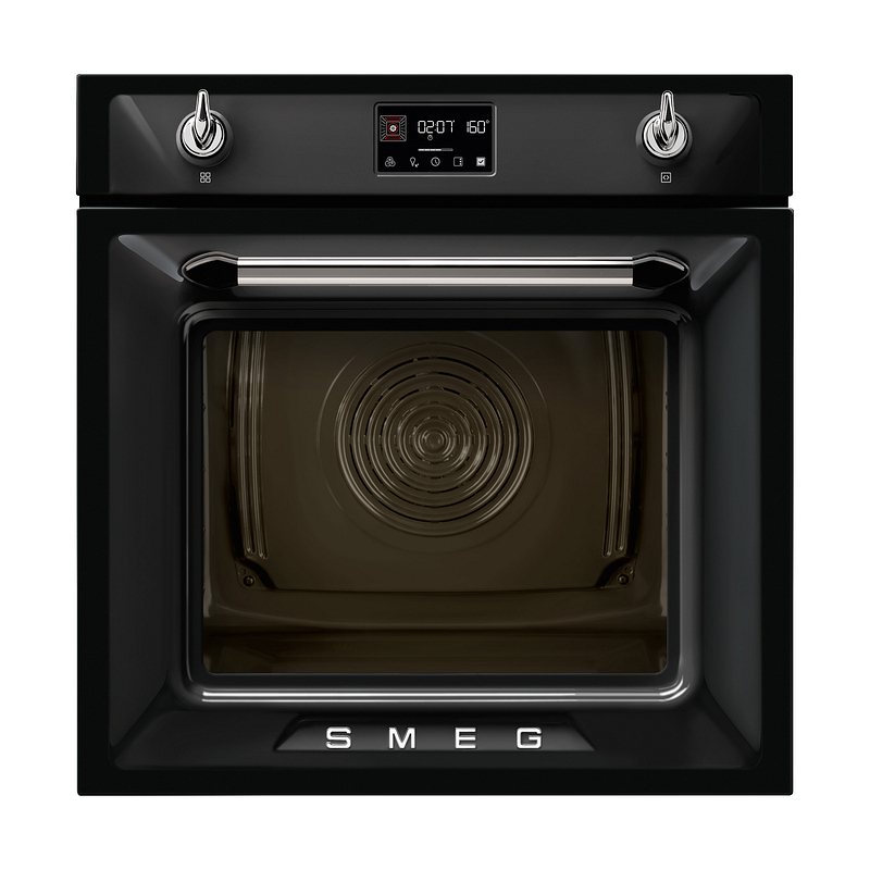 Four pyrolyse Smeg SOP6902S2PN, 68 L, 3000 W, nettoyage par pyrolyse, 12 programmes, Noir