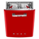 Lave-vaisselle Smeg STFABRD3 sous comptoir, 13 couverts, 60 cm, classe B, 44 dB, rouge