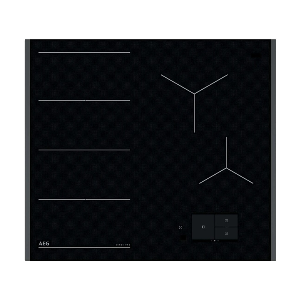Plaque induction AEG TH64IF50FB, plaque de cuisson à induction, 2 foyers, surfaces de 14.5 cm et 18.0 cm