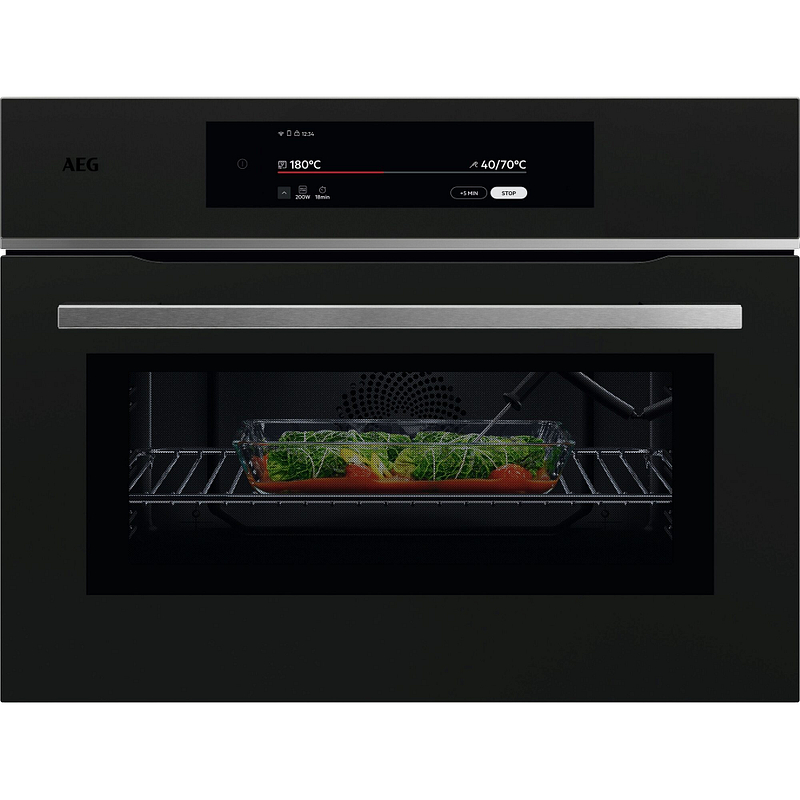 Micro-ondes combiné intégrable AEG TK9NK821T, 44 L, Wifi, sonde de cuisson intégrée, 111 recettes
