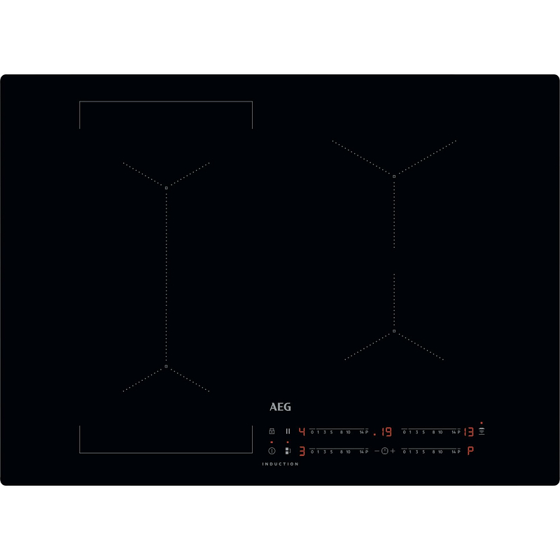 Plaque induction AEG TO74IB00CB, 4 foyers, fonction Bridge, PowerBoost, détecteur de casseroles et Hob2Hood