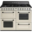 Piano de cuisson Smeg TR4110P1, 7 brûleurs gaz, crème