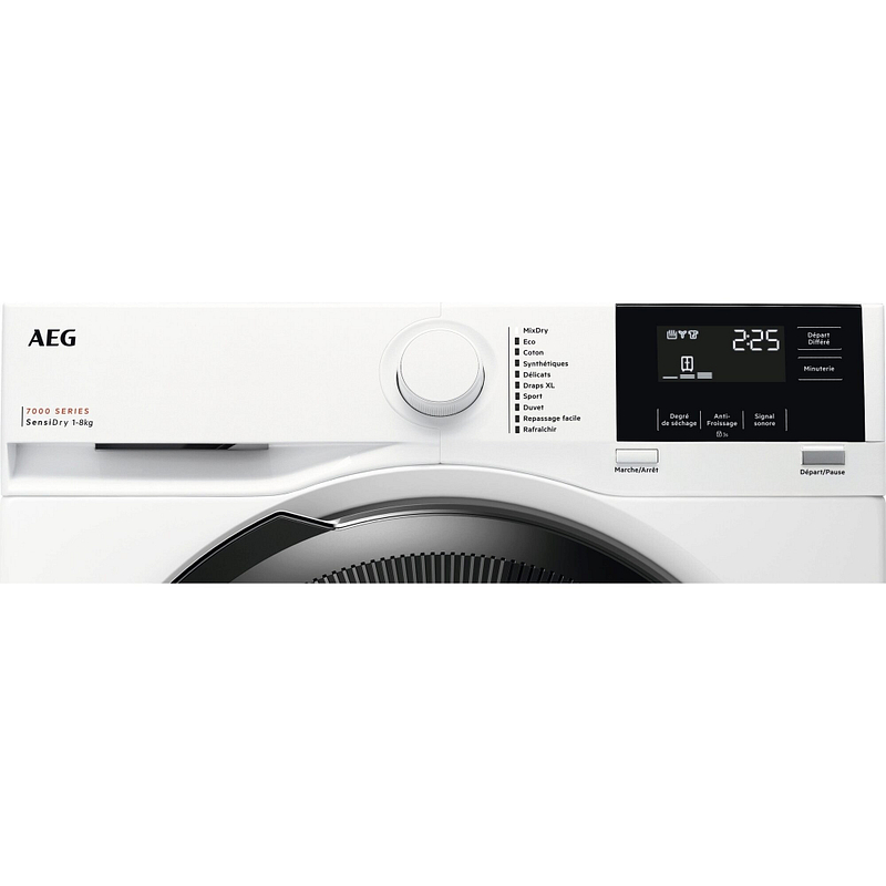 Sèche-linge AEG TR71DG8CO à pompe à chaleur, 8 kg, condensation, porte réversible, série 7000