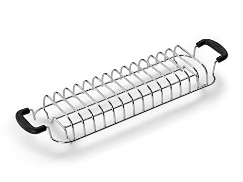 Accessoire grille-pain Smeg TSBW02, support viennoiserie en acier inoxydable, poignées résistantes à la chaleur
