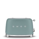 Grille-pain Smeg TSF01EGMEU, 2 fentes, 6 niveaux de brunissement, fonctions bagel, réchauffage et décongélation