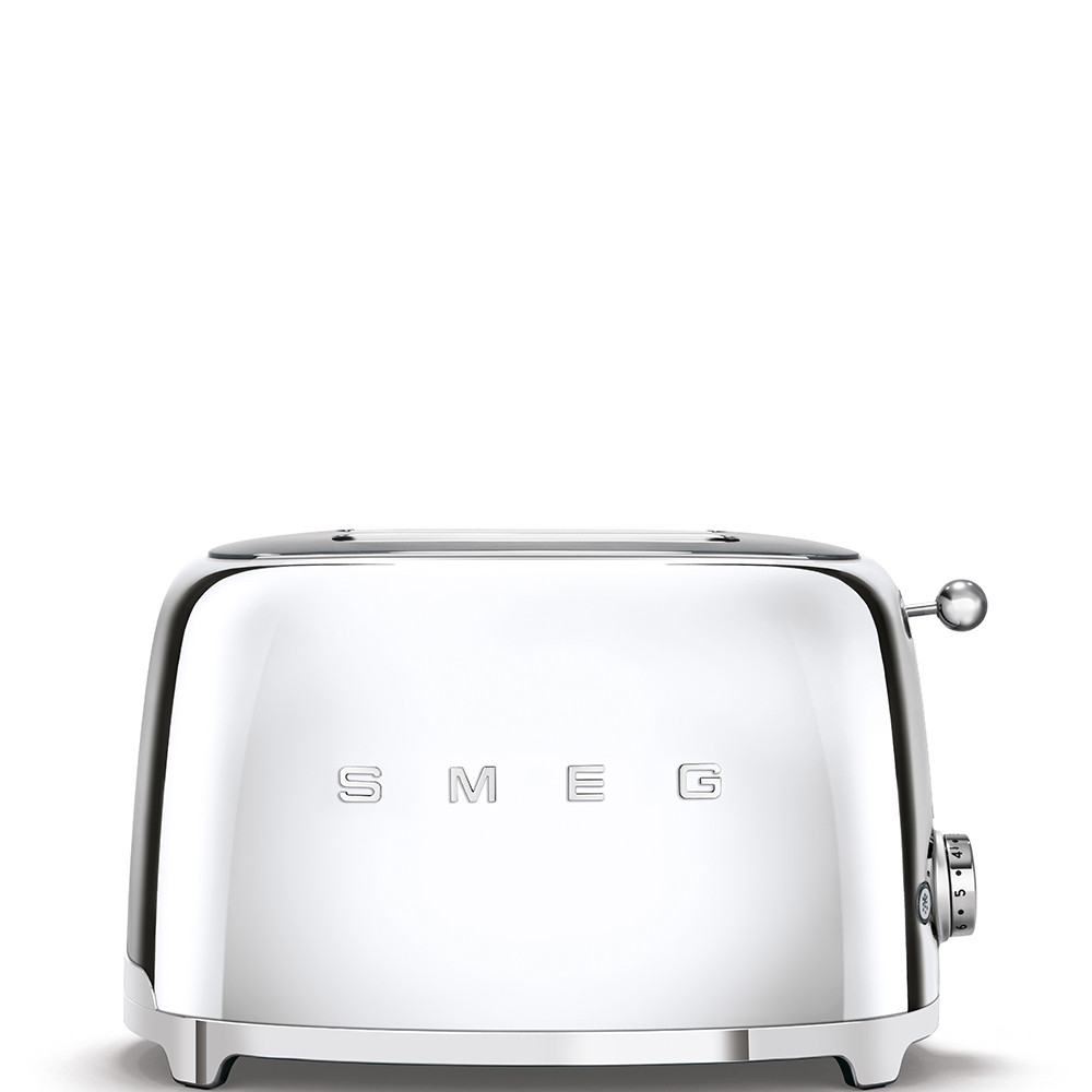 Grille-pain Smeg TSF01SSEU, 2 fentes extra larges, 6 niveaux de brunissement, design années 50