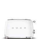 Grille-pain Smeg TSF01WHEU, 2 fentes extra larges, 6 niveaux de brunissement, réchauffage, décongélation, bagel