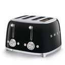 Grille-pain Smeg TSF03BLEU, 4 fentes, 6 niveaux de brunissement, éjection automatique, style années 50