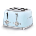 Grille-pain Smeg TSF03PBEU 4 tranches, 6 niveaux de brunissement, décongélation et réchauffage, style années 50