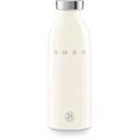 Gourde isotherme SMEG WBF01CR crème, 500 ml, acier inoxydable 18/8, double paroi, froid 24 h, chaud 12 h