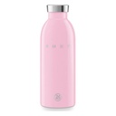 Gourde isotherme SMEG WBF01PK rose brillant, 500 ml, acier inoxydable 18/8, double paroi, fermeture étanche