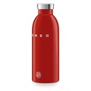 Gourde isotherme SMEG WBF01RD rouge brillant 500 ml, acier inoxydable 18/8, double paroi, fermeture étanche