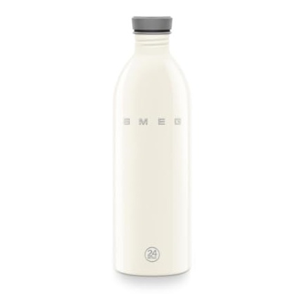 Gourde SMEG WBF02CR crème brillant, 1000 ml, acier inoxydable 18/8, bouchon étanche à l'air