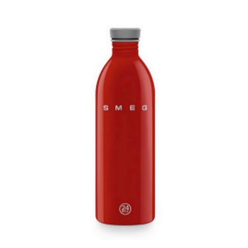 Gourde SMEG WBF02RD, 1000 ml, acier inoxydable 18/8, finition brillante rouge, style années 50