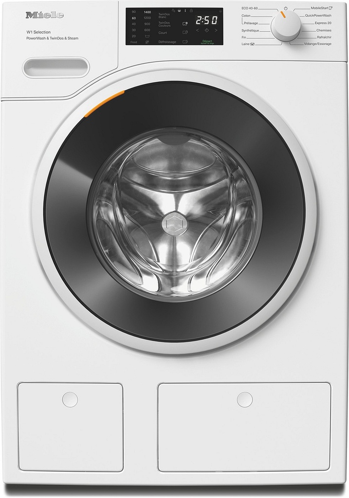 Lave-linge Miele WSG883WCS, 9 kg, essorage 1400 tr/min, dosage TwinDos, tambour alvéolaire, connecté